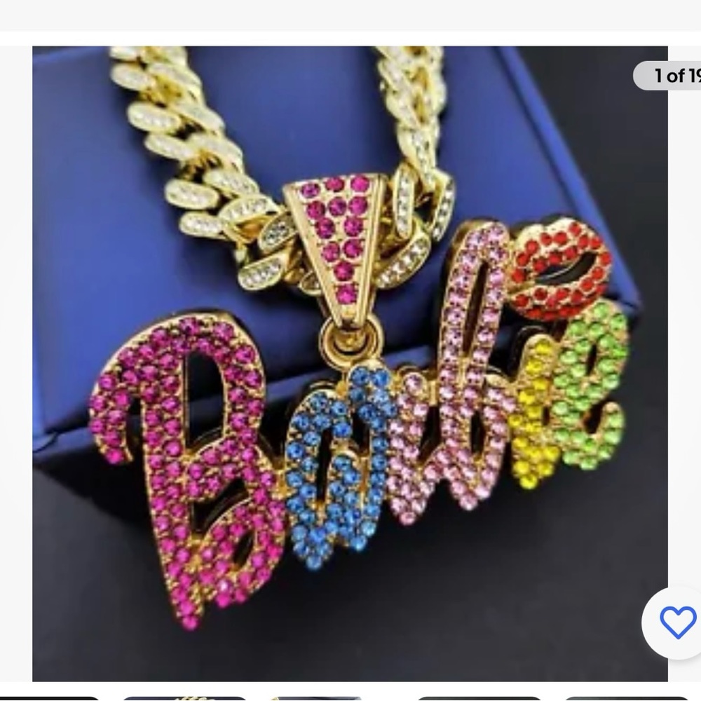 Barbie bling! 20 inch chain. Never worn.